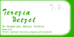 terezia wetzel business card